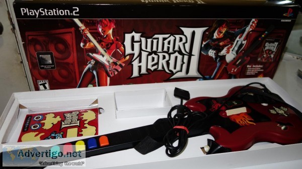 Guitar Hero II Game and Guitar Controller in box