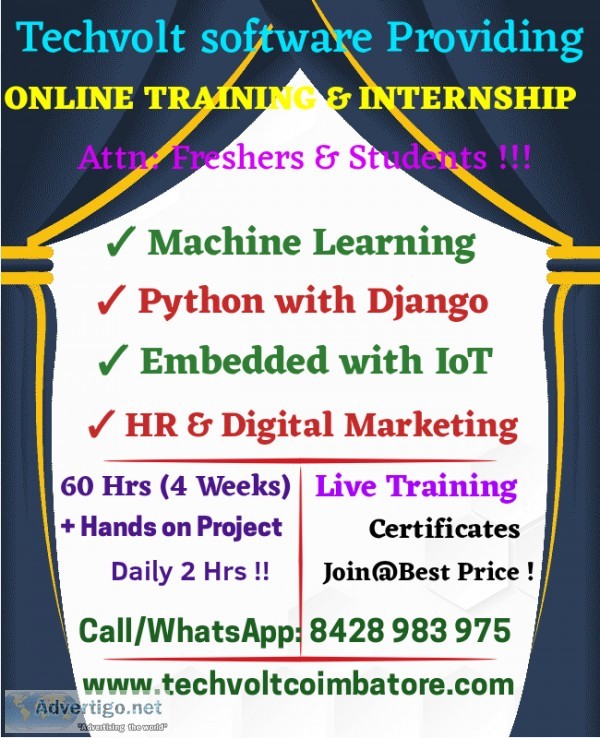 CSS3 trainings in coimbatore Online Internship Training  Techvol