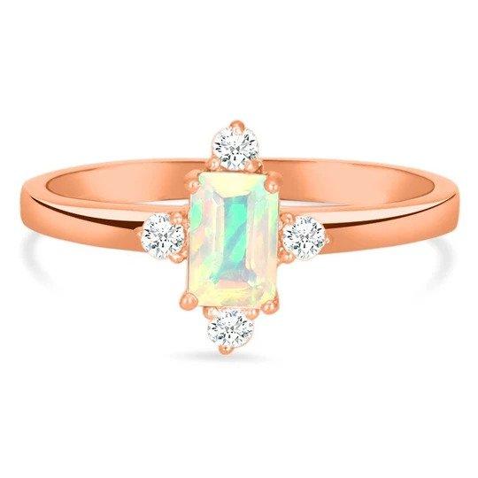 925 STERLING SILVER OPAL RING-BRILLIANCE