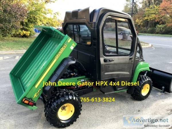 John Deere Gator HPX 4x4 Diesel wFull Cab and Plow