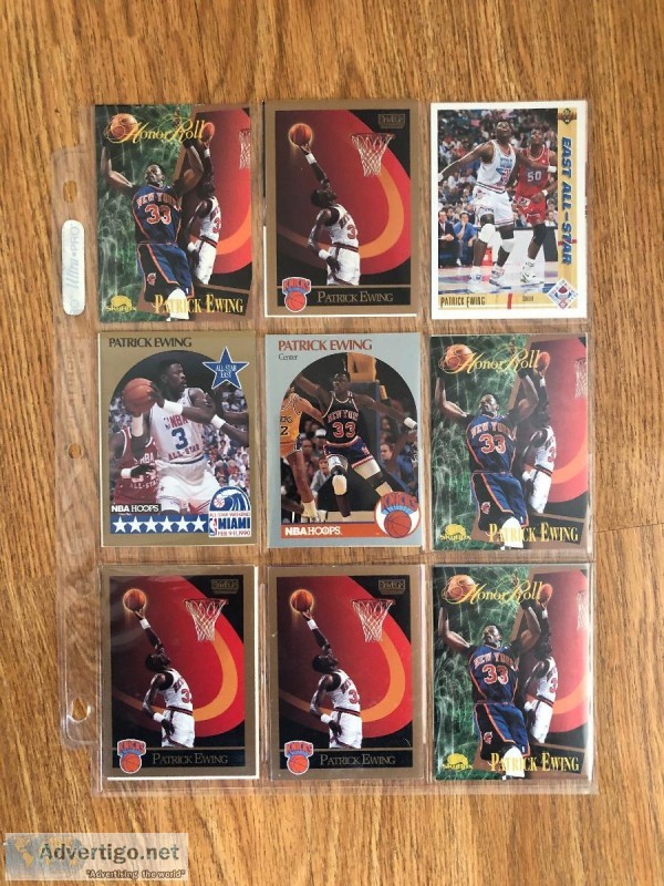 Patrick Ewing basketball cards lot - free shipping
