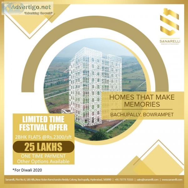 2BHK Apartments in Bowrampet Sanarelli