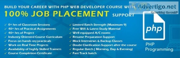 Integrate yourself with php training in mohali