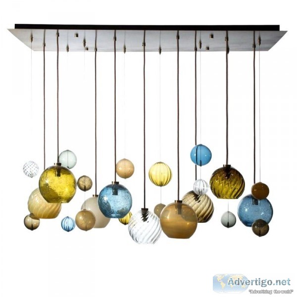 AM2221 SILVER LINEN CHANDELIER