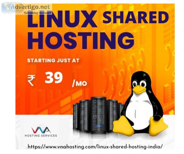 Get the Linux shared hosting India starting from 39 INR Month