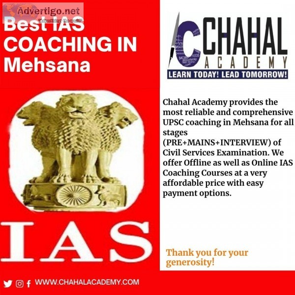 IASUPSCIPS- Mehsana- Chahal Academy