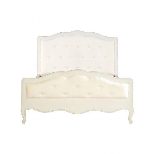 Francis Double White Wooden Bed  ChicParadisLux