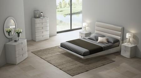 Buy David Warm Grey Cashmere Gloss Double Size Bed