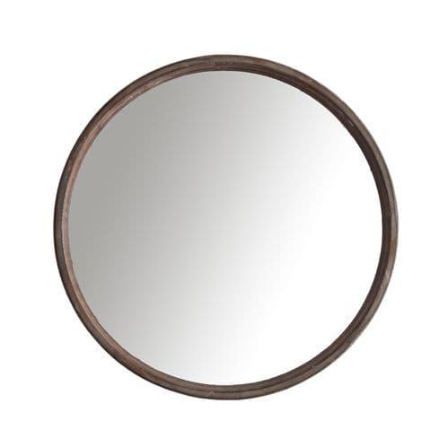 Round Wooden Mirror  ChicParadisLux