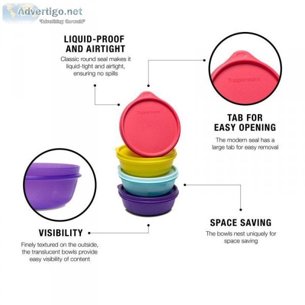 Tupperware Storing Serving Buddy Bowl 300ml 4pc