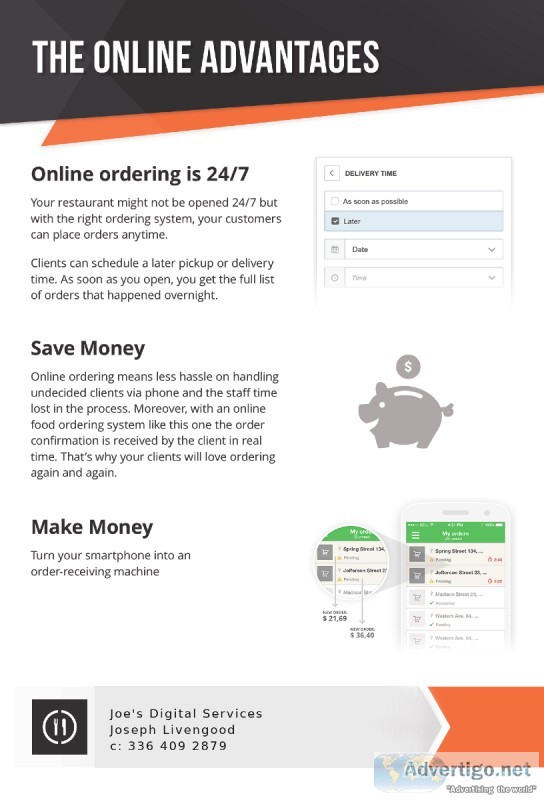 Are you taking orders online from your website
