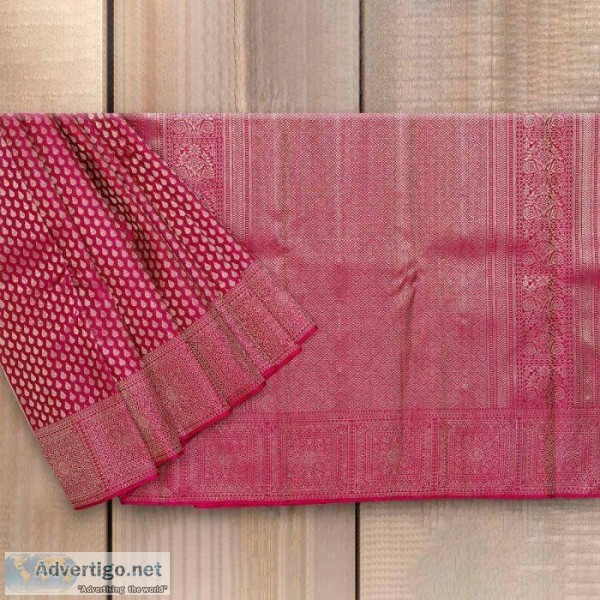 Magenta Contemporary Square Border Saree