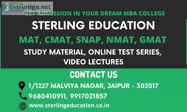 Mba entrance exams coaching in jaipur | sterling education