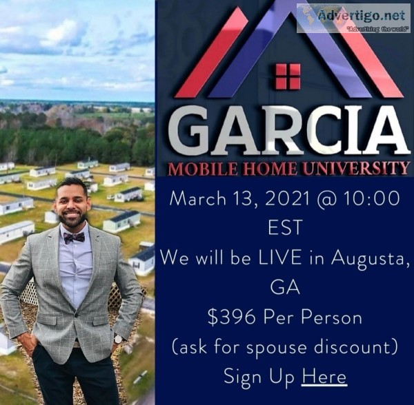 Live mobile home investing event