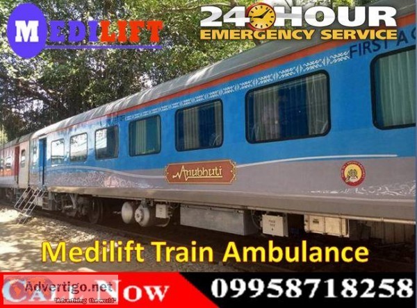 Use Medilift Train Ambulance in Ranchi at Low Price with Medical