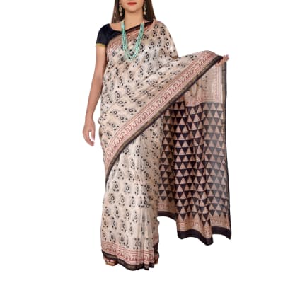 Best quality manufacturer sanganeri print sarees india