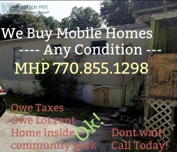 Sell your mobile home today