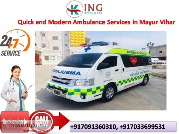 Quick and Modern Ambulance Services in Mayur Vihar