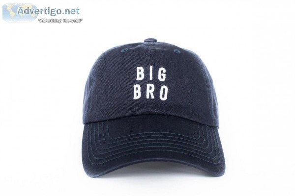 CUSTOM NAVY BIG BRO BASEBALL HAT