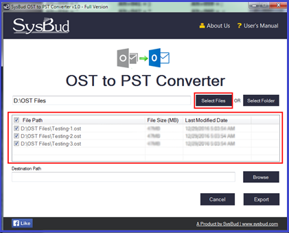 Sysbud ost to pst converter