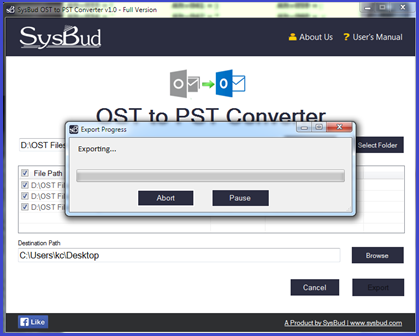 Sysbud ost to pst converter