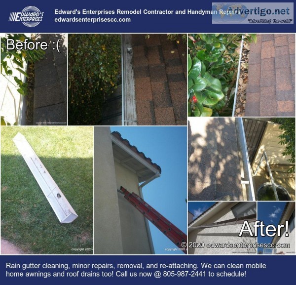 Woodland Hills Rain Gutter Cleaning and Minor Repairs