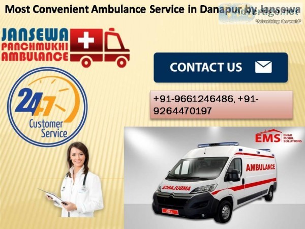 Most Convenient Ambulance Service in Danapur by Jansewa