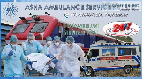 Book an experienced medical Train Ambulance Service with low cos