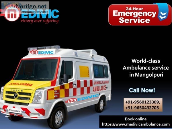 Book World Class Ambulance Services In Mangolpuri Delhi