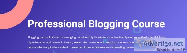 Blogging course