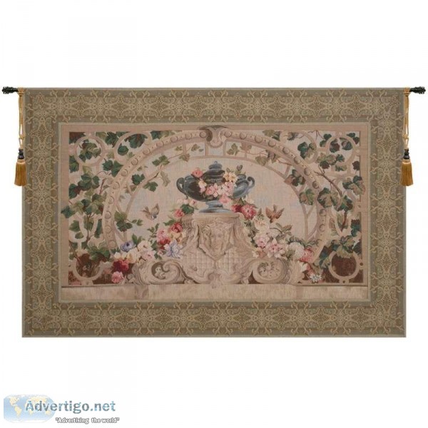 GORGEOUS FLORAL FRENCH TAPESTRY - BEAUVAIS III WITH BORDER