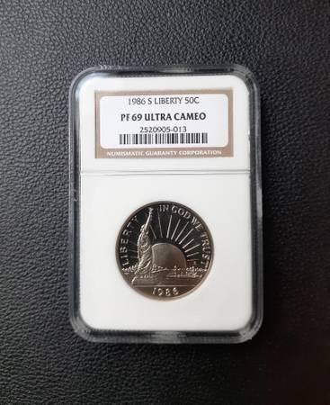 NGC certified PF69 &quotUltra Cameo" 1986 S Half Dollar