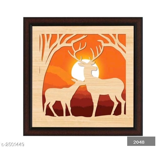 Wooden base printed wall decor