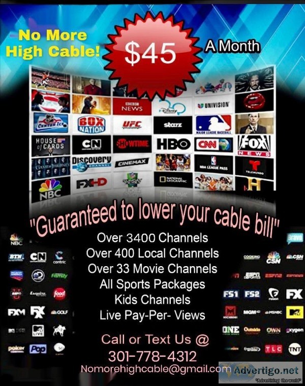 No More High Cable Bill PPV  SHOWTIME AND MUCH MORE FOR ONLY 