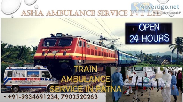 Book Train Ambulance Service with Competent Price ASHA