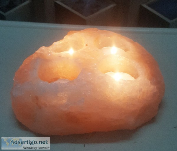 Himalayan natural salt candle holder - al fajar enterprises