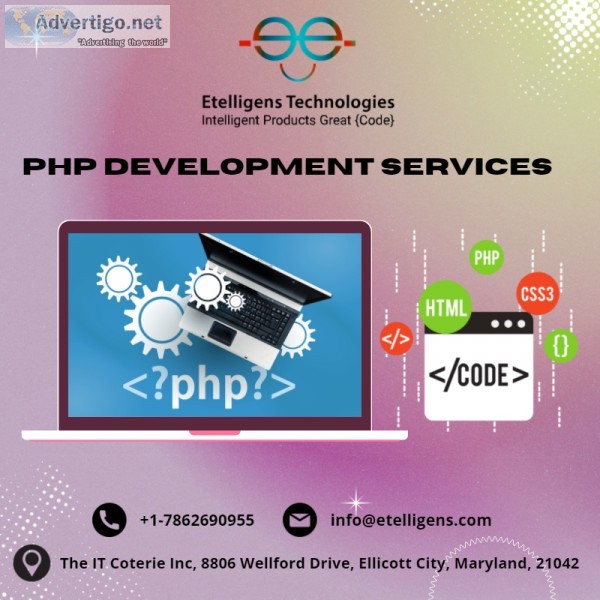 Best PHP Development Services  Etelligens Technologies