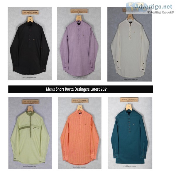 Buy best designer menswear short kurta online - italiancrown