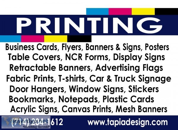 Business Cards and Flyers printing in Anaheim CA