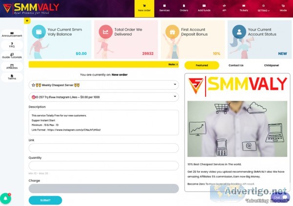 Smmvaly premium accounts- the best smm reseller panel