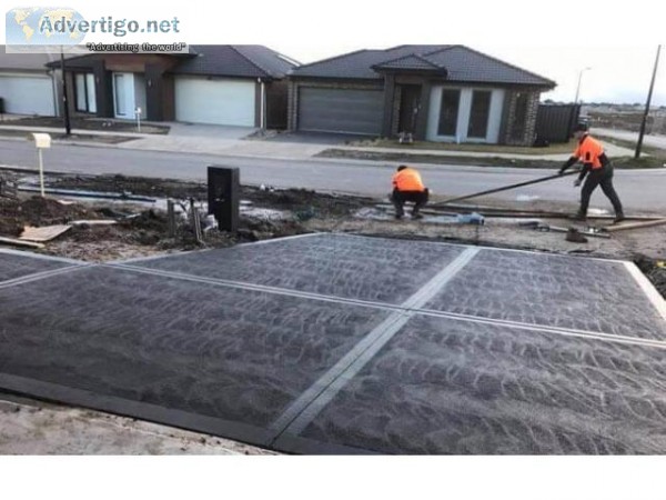 Coloured Concrete Driveway