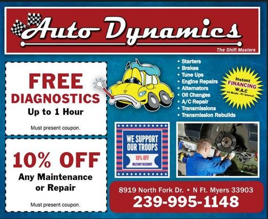 Oil Change 39.99 Auto Dynamics