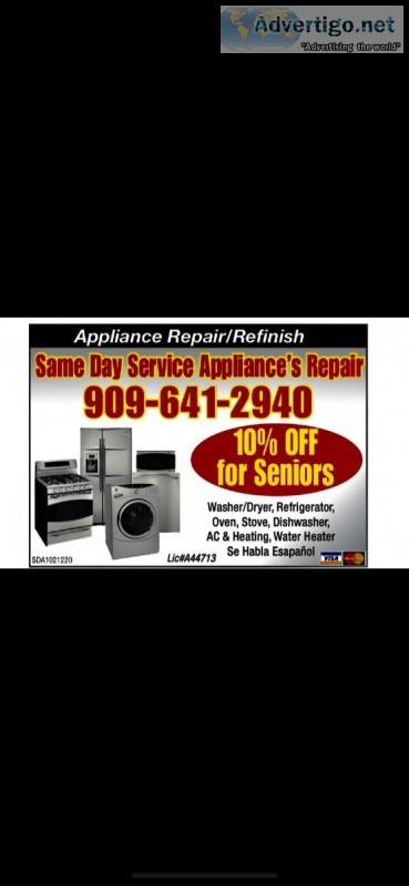 APPLIANCE REPAIR AC and HEATING- ALL MAKES AND MODELS