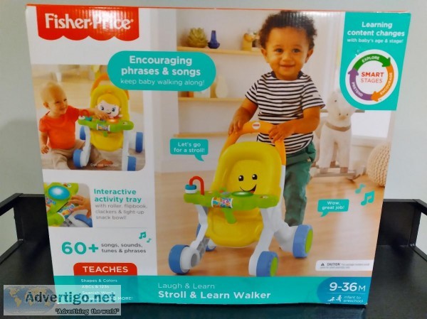 FISHER PRICE LAUGH and LEARN STROLL and LEARN WALKER-NEW