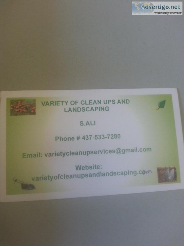 25% OFF all cleaning fall clean ups landscaping and snow removal