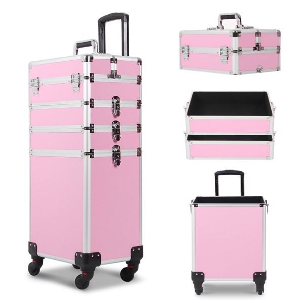 4 in 1 Rolling Makeup Case Makeup Trolley Case With Wheels Makeu