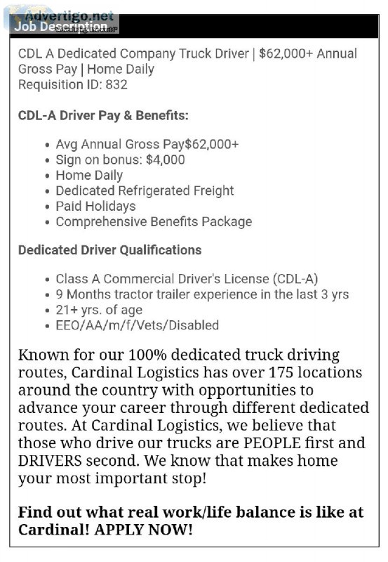 CDL A Job (Oklahoma City)