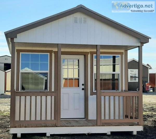 12x16 cabin with a porch