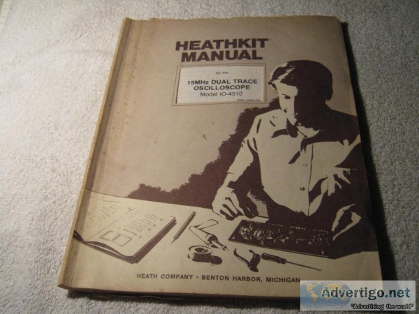 Good Condition - HEATHKIT MANUAL for the 15NHZ DUAL TRACE OSCILL