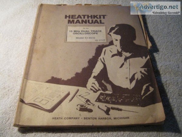 Good Condition - HEATHKIT MANUAL for the 15 MHz DUAL TRACE OSCIL